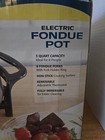 Rival Electric Fondue Pot 3 Quart Stainless Steel With 8 Forks Brand New