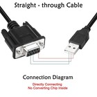 Usb To Rs232 Adapter With Ftdi Chipset  3ft Usb 2 0 Male To Rs232 Female Db9 Lot