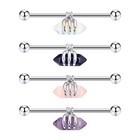 1pc Industrial Barbell Surgical Steel Ear Cartilage Body Piercing Jewelry 14g Us