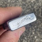 Vintage 1960 Zippo Slim Lighter With Etched Pattern Design No Monogram