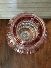 Vintage Le Smith Pink clear Pressed Glass Fairy Lamp Read 8   