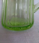 Antique Hand Blown Uranium Glass Syrup Container 4inx4 25in