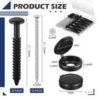 36 Pack Vinyl Shutter Fasteners 3 Inch Shutter Screws And Caps Window Outside Ha