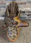 Antique Vtg Indian Duck Whimsical Folk Art Wooden Carved Hand Painted Read 