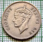 British East Africa King George Vi 1949 50 Cents  Lion   Mountains