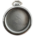Antique 12 Size Keystone Open Face Pocket Watch Case Chrome Plated Pinstriped