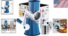 Compact Kitchen Mandoline Slicer  3 Stainless Steel Blades For Easy Grating