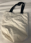 Bride White Tote Bag  Ms  To Mrs  Bride-to-be Canvas White Black Handle Reusable