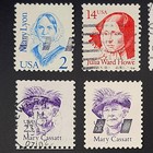 Vintage Us Stamp Lot Famous American Women 11pc Topical Used Canceled Collection