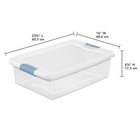 Sterilite 32 Qt Plastic Clear Stackable Latching Storage Box Container  12 Pack 