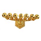30 Inches Handmade Religious Gold Plated 7 Branch Large Old Temple Menorah
