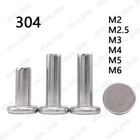 304 Stainless Steel Flat Head Rivets M2 M2 5 M3 M4 M5 M6 M8