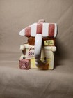 Vintage Lotus Handcrafted 1995 Home Decor Mini Teapot Ceramic Flower Cart