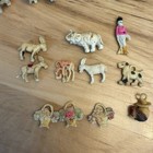 16pc Vintage Japan Miniature Toy Charm Lot Animals Monkeys Dogs Celluloid Read 