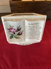 Vintage Napco Ceramic Open Book Planter  the Lord s Prayer