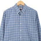 Vintage L l  Bean Men s Shirt Blue Checked Flannel Cotton Size M