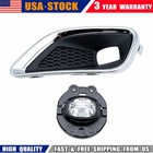 Front Rh Passenger Led Fog Driving Light W chrome Bezel For 19-23 Jeep Cherokee