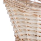 Oval Split Willow Basket With Cutout Handles  16 14    L X 11 42    W X 7 08    H