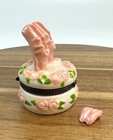Porcelain Hinged Trinket Ballerina Ballet Slippers