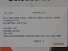 Steelseries Arctis 7 White  2019 Edition  Gaming Headset  missing Pads   bg335 