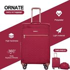 Wine Red Travelhouse 2 Piece Carry On Luggage Suitcase Set