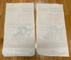 2 Vintage Flour Sacks Farmer Graphics Unused Feed Sacks