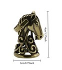 Brass Horse Head Bell Figurine Small Animal Statue Table Home Decoration Toy