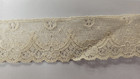 Vintage antique  Beige  Cotton Leavers Lace  4   Yards