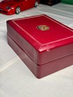 Vintage Piaget Luxury Watch Box Burgundy Leather Red Gold Crest Swiss Made Case