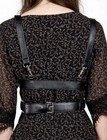 Disturbia Lash Adjustable Buckle Studded Gothic Punk Waist Harness Belt M l