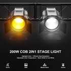 200w Cob 2in1 Par Light Dmx512 Bar Dj  Disco Party Stage Lighting With Barn Door