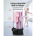 Uimoso 23-inch Rolling Dance Bag With Garment Rack And Wheels For Travel - Black