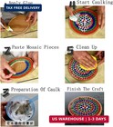100 Pieces Mosaic Tiles Squares Light Blue Crystal Mosaic Stained Glass Kits For