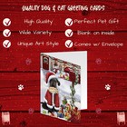 Dear Santa Mailbox Christmas Letter Wolfhound Dog Greeting Cards - Adorable P   