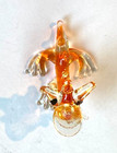 Ganz World Miniature Mini Glass Collectible Figurine Orange Dragon 1 h
