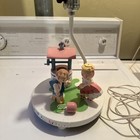 Vintage  jack And Jill Went Up The Hill  Wooden Children s Table Lamp Nursery