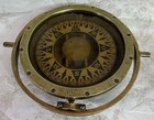 Vintage Ships Compass  Brass  Maritime  Nautical  1920 s Gimballed  Large