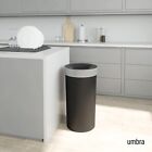 Umbra Vento Kitchen Trash Can With Open Top  Large 16-gallon  62 Black nickel 