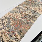 Nirvana  b 14x62 Long Vintage Japanese Chirimen Kimono Silk Fabric Cl10