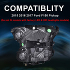 Headlights Assembly Compatible With 2015 2016 2017 Ford F150 Replacement Headlig