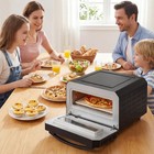 Costway - Pizza Oven For 12  Pizzas With 6 Presets   2-min Rapid Baking 750 Deg