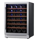 Ca lefort 24  Wine Cooler 3 Led Lights Hold 54 Bottles 40  f-65  f W door shelves