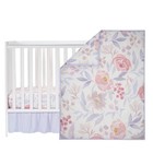 Bedtime Originals Lavender Floral 3-piece Baby Crib Bedding Set - Pink purple