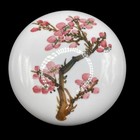 Cherry Blossom Porcelain Trinket Box Made In Taiwan Prc