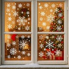 Christmas Snowflake Window Clings Pvc Electrostatic Stickers For Glass Winter Ho
