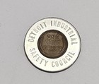 1949 Us Encased One Cent Penny Detroit Fire Department Indust  Safety Council 