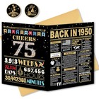 75th Birthday Card  75th Birthday Decorations Women Men  75th Birthday Gifts 