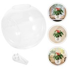 Wall Mount Fish Bowl Tank Hydroponic Planter Mounted Flower Pot Glass