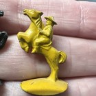 Vintage 2 Yellow Black Metal Horse Token Replacement Piece Lone Ranger Game