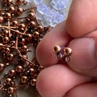Post Earrings 4mm Ball 20ga Solid Copper Rubber Backs Q30 Pair Per Pkg